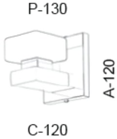 Arandela Cubo Flat Led Integrado 5,5W 2700K 12X12X13Cm Metal E Vidro |... (BRANCO, 220V)