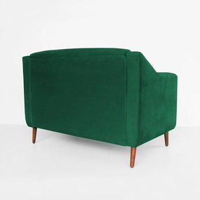 Namoradeira Bruna 1,20 m 2 Lugares Pés Palito Suede Verde Bandeira