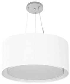 Lustre Pendente Cilíndrico Duplo Vivare Md-4300 Cúpula em Tecido 50x30cm - Bivolt