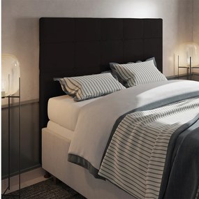 Cabeceira Casal Cama Box 140cm para Quarto Stambul Suede M11 - D'Rossi - Preto