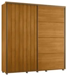 Guarda Roupa Casal 230cm Com 2 Portas Verbena Cinamomo Z10 - Mpozenat