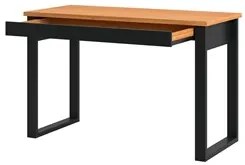 Mesa Escritório Estilo Industrial 1 Gaveta F24 Freijó/Preto Fosco - Pr