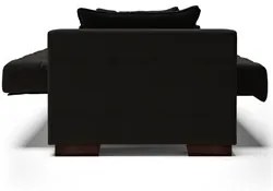 Sofá Cama para Sala de Estar Lisboa Linho Preto - Ibiza
