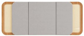Cabeceira Daiana Estofada Cor Frejo com Linho Cinza 170 cm - 71536 Sun House