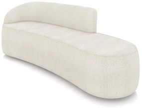 Sofá 4 Lugares Orgânico 220 cm Morgan Bouclê - Verde - Off White