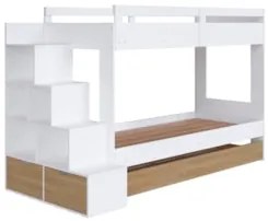 Treliche Infantil Com Escada e Nichos Infix C06 Branco/Aveiro - Mpozen