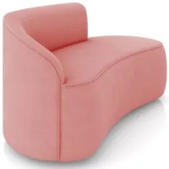 Sofá 2 Lugares Para Sala 140cm Orgânico Wendi Suede Rosê I01  - Mpozen