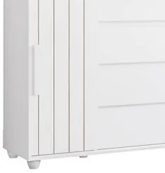 Cômoda Sapateira para Quarto 150cm 2 Portas 4 Gavetas Flex Eve A02 Bra