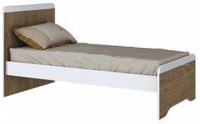 Berço 3 em 1 Mini Cama Pão de Mel em MDF - Branco/Rustico