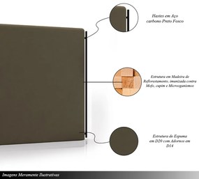 Cabeceira Design para Cama Queen Bezos Pés em Madeira Veludo Castor G91 - Gran Belo