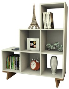 Estante Livros Prateleira Com 6 Nichos Nobu - Branco
