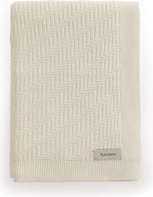 Manta de Tricô Karsten Salina   Branco