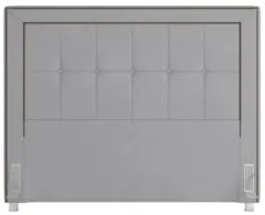 Cabeceira Cama Box Casal King 195cm Paolla Z37 Veludo Cinza - Mpozenat