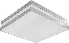 Plafon Sobrepor Alumínio Acrílico Branco Espelhado 36cm