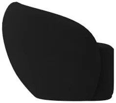 Poltrona para Sala de Estar Giratória Orgânica Garbin Z08 Veludo Preto