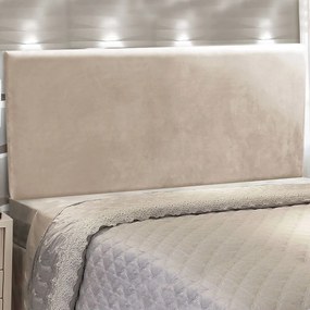 Cabeceira Painel Clean para Cama Box Casal 140 cm Suede M11- D'Rossi - Bege