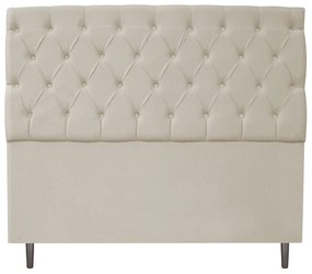 Cabeceira Estofada Liverpool 140 cm Casal Suede Bege - ADJ Decor
