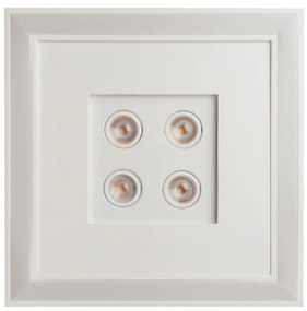 Embutido Bore Pro 62X62X09Cm 04Xar70 Led 49,2W Bivolt | Usina 19203/62 (BT - Branco Texturizado, 4000k)