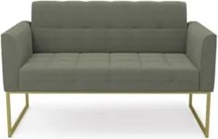 Namoradeira e Poltrona Industrial Dourado Ana Bouclé Menta - Ibiza