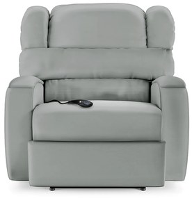 Poltrona do Papai Sala de Cinema Reclinável Kylie Controle Power Elétrico USB PU Cinza G23