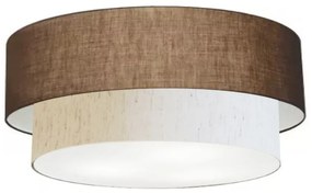 Plafon Para Quarto Cilíndrico SQ-3021 Cúpula Cor Café Linho Bege