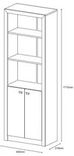 Armário Organizador para Home Office de 171,5 cm de Altura ME4110 Rúst