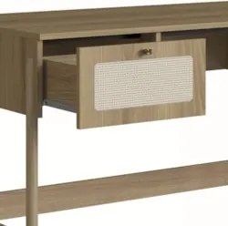 Mesa Escrivaninha Home Office Pés Madeira Arlo A10 Hanover - Mpozenato