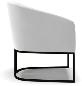 Poltrona Decorativa Industrial Preto Kit 2 Stella Suede D03 - D'Rossi - Cinza