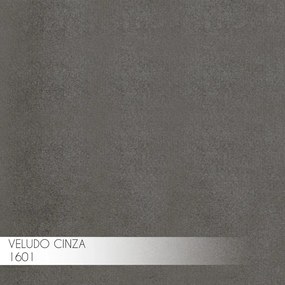 Kit 2 Banqueta Decorativa Billie Base Bronze Veludo Cinza G41 - Gran Belo