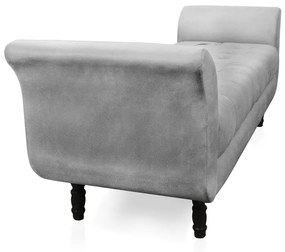 Recamier Olinda Suede 160 cm Pés Torneados Tabaco - D'Rossi - Cinza