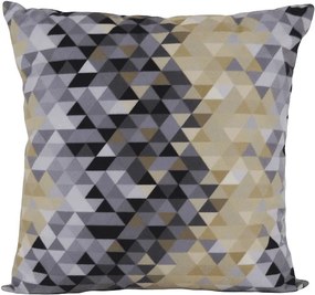 Capa almofada LYON Veludo Triangulos Preto 43x43cm
