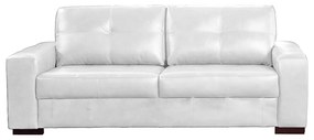 Sofá Decorativo 2 Lugares Turim 200cm Couro Branco G58 - Gran Belo
