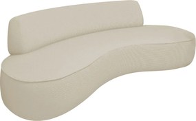 Sofá Curvo Sala de Estar Recepção Consultório Amsterdã 220cm Bouclé