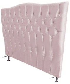 Cabeceira Cama Box Casal 140cm Capitonê Sofia Suede Rosa - Sheep Estofados - Rosa