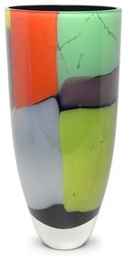 Vaso 222 MS Lascas Coloridas Murano Cristais Cadoro