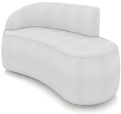 Sofá 2 Lugares Para Sala 140cm Orgânico Wendi Boucle Cinza I01  - Mpoz