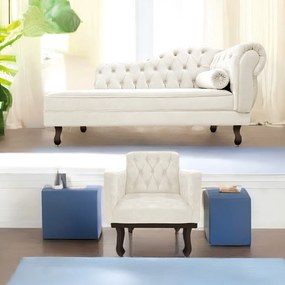 Kit Diva Recamier Diana 185cm Lado Esquerdo e 01 Poltrona Classic Corano - ADJ Decor