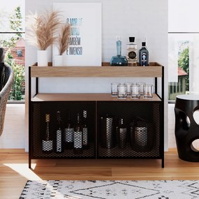 Buffet Bar New 100 cm Hanover e Preto - D'Rossi