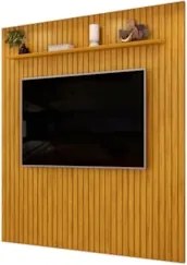Painel TV 75 Pol 223cm Suspenso Ripado Noah D04 Cedro - Mpozenato