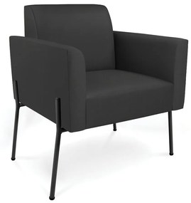 Poltrona Pé de Ferro Preto para Recepção Marisa Corino D03 - D'Rossi - Preto