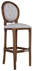Banqueta Medalhão com Tachas - Wood Prime 14528 Liso
