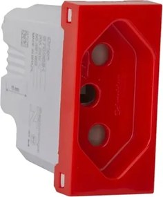 Modulo Tomada Termoplastico Vermelho 20A Orion
