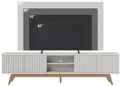 Rack Bancada Para TV 75 Pol. Martires C05 Off White - Mpozenato