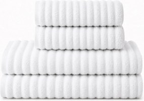 Jogo de Toalha 4 pçs Kacyumara 100% Algodão Bali - Branco  Branco