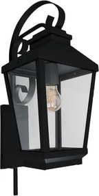 Arandela Vidro Aluminio Preto Smoking Ip62 Gold