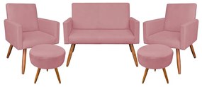 KIT 01 NAMORADEIRA COM 02 POLTRONAS E 02 - Rose
