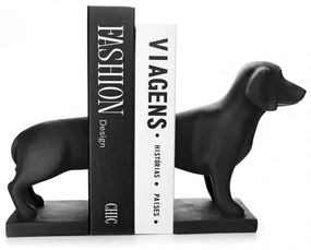 Aparador de Livros Decorativo Em Resina Preto Mate 21x27x12 Cm - D'Rossi