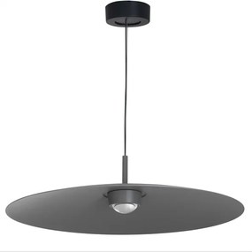 Pendente Led Aluminio 12W 60 3000K 60Cm Plato - CINZA ESVERDEADO