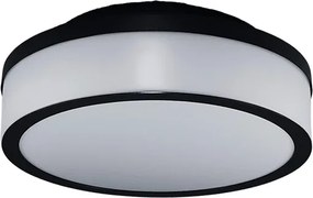 Plafon Sobrepor Aluminio Santorini - PRETO