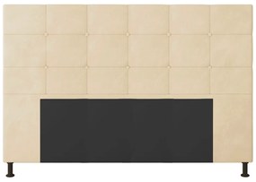 Cabeceira Casal Queen Cama Box 160cm para Quarto Stambul Suede M11 - D'Rossi - Bege